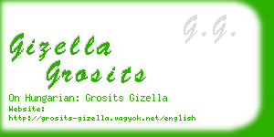 gizella grosits business card